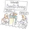 Cartoon of John Howard giving a speech about the Liberals last three years of dynamic government. To the side of the stage sits Peter Costello thinking to himself that three years of dynamism has been packed into six months. 