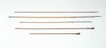 Five reed or bamboo arrows with  hardwood points.