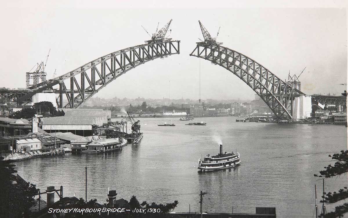 Sydney Harbour Bridge, Sydney Drawing by Vintage Design Pics - Pixels