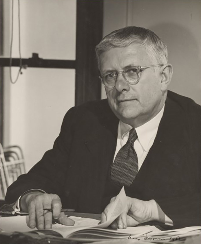 Black and white photograph of Do HV Evatt