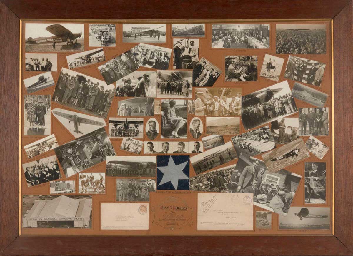 Composite collection of photographs and memorabilia.