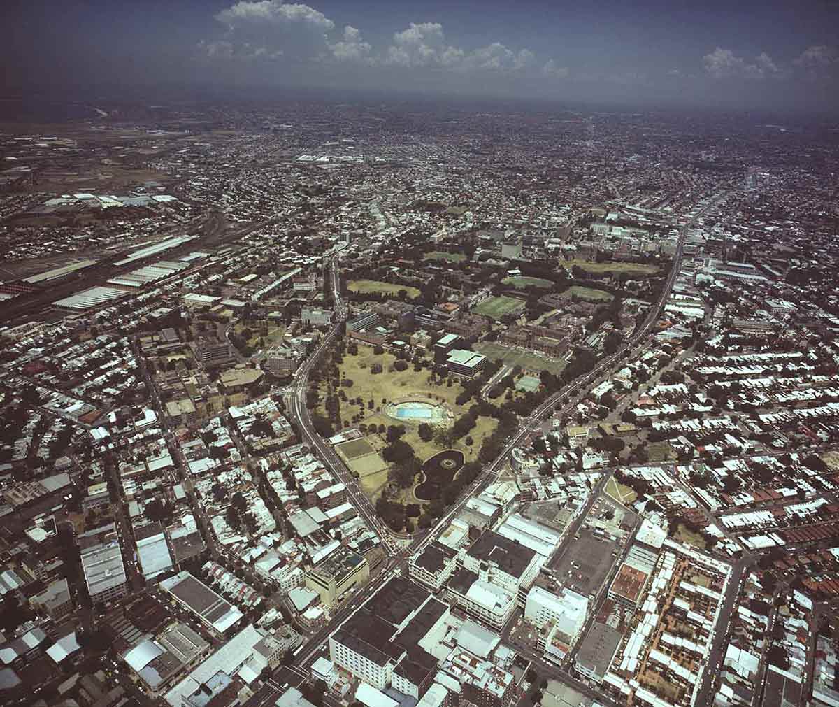 Aerial view of Sydney University campus - click to view larger image