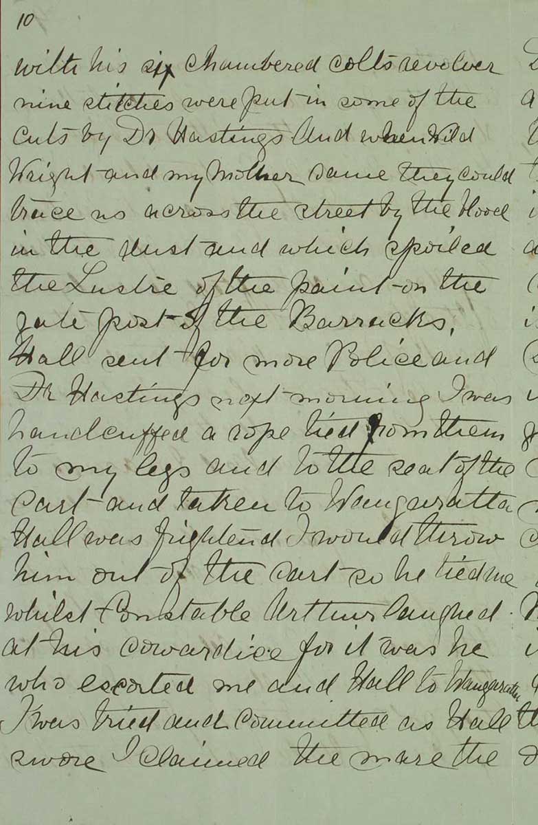 Page ten of Ned Kelly's Jerilderie letter. - click to view larger image