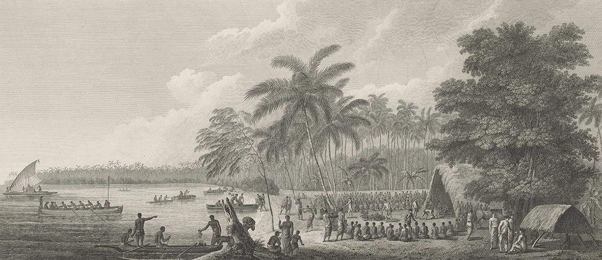 A View at Anamooka (Tonga) 1784 by William Byrne, after John Webber.