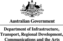 Logo for the Department of Infrastructure, Transport, Regional Development, Communications and the Arts.