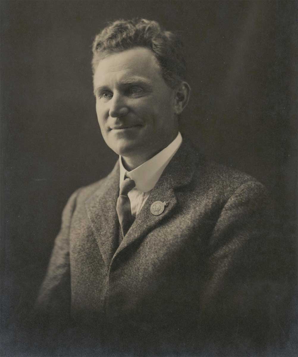 A black and white portrait photo of a man - click to view larger image