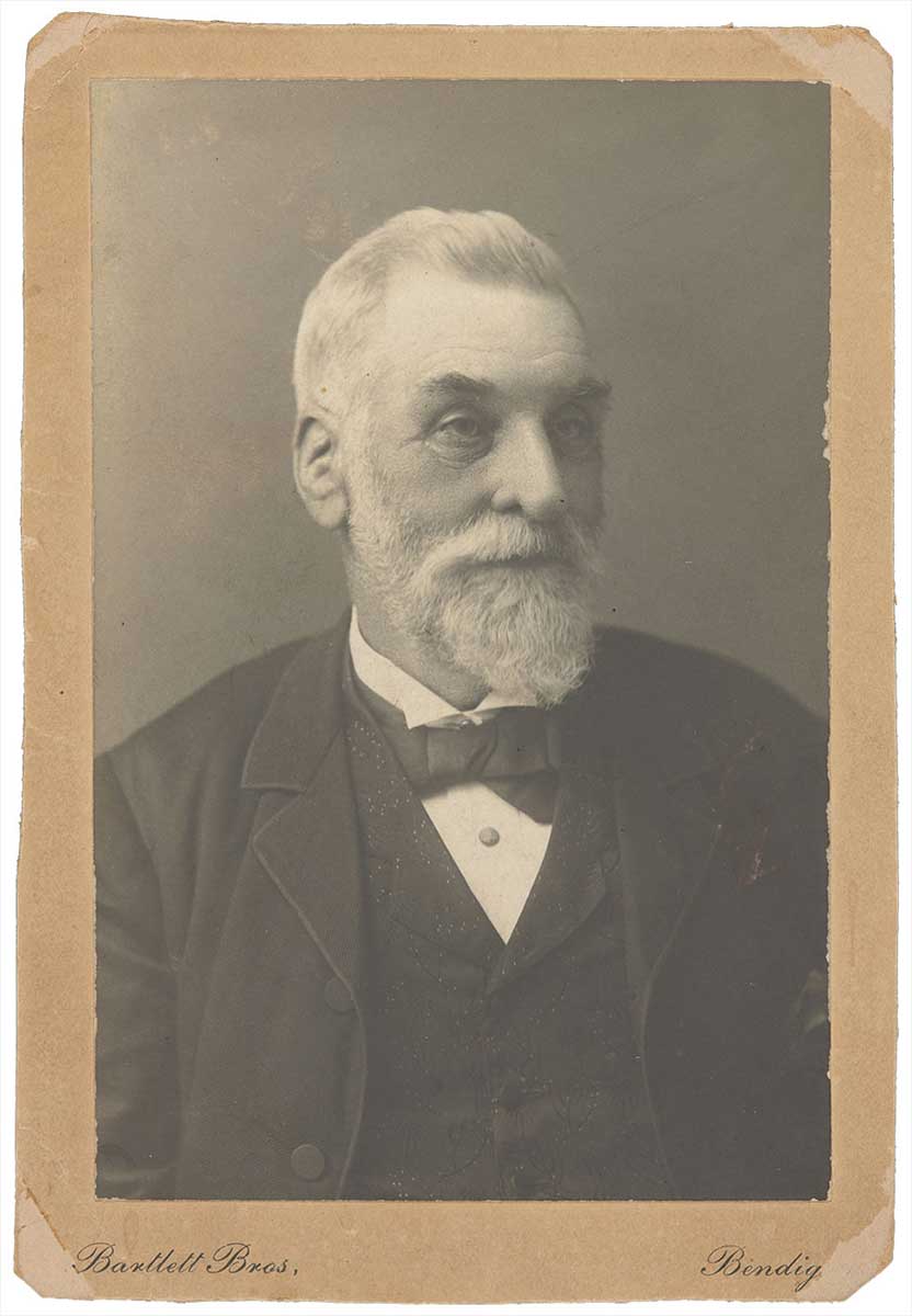 Photographic portrait of Bendigo Pottery founder George Duncan Guthrie, about 1890. - click to view larger image