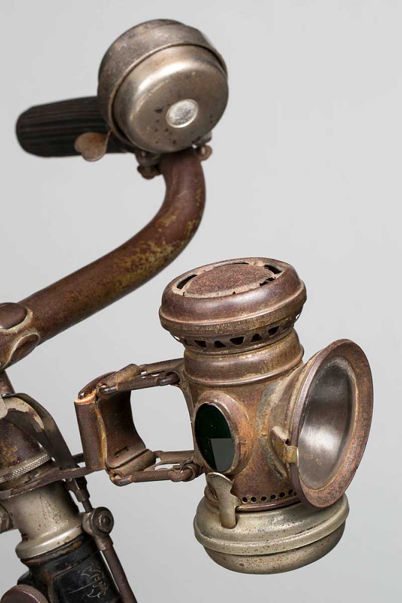 Marion Sutherland’s bike lamp and bell - click to view larger image