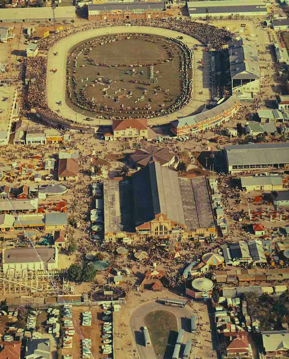 Aerial view of the Adelaide Showgrounds in Wayville, 1965. - click to view larger image