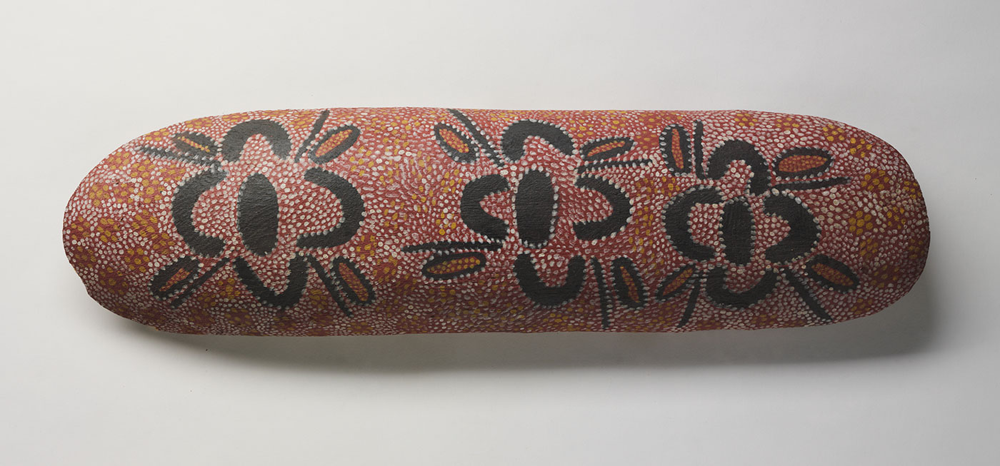 Women Collecting Bush Tucker container 1980 made by Daisy Leura Nakamarra. - click to view larger image