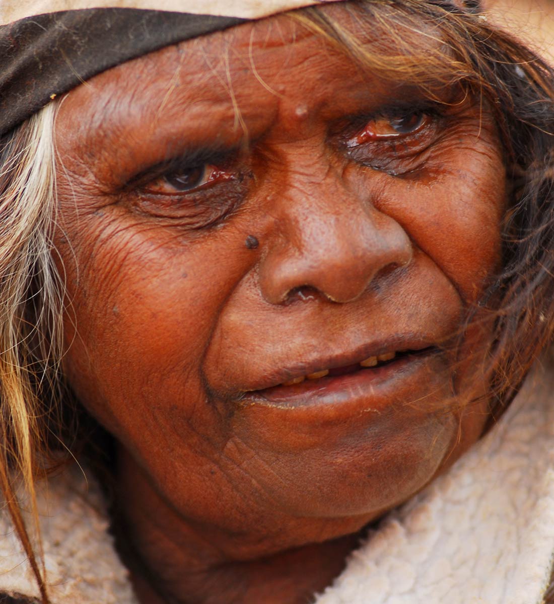 Portrait of Nangkatji Josephine Nangala. - click to view larger image