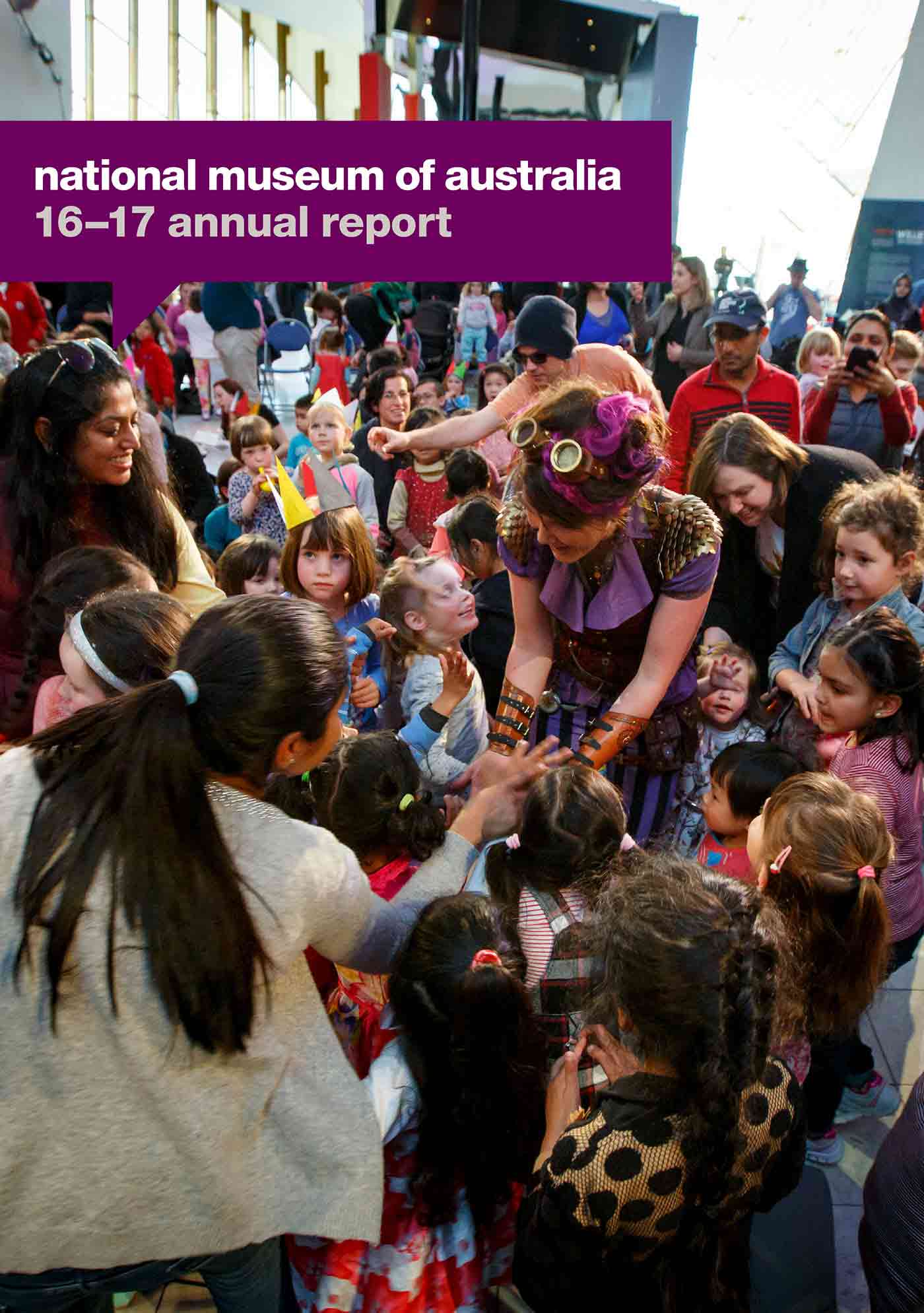 Children’s entertainer Nay Nay and some of her adoring fans at the Great Big Adventure festival, held as part of Play School’s 50th birthday celebrations at the Museum, 17 July 2016