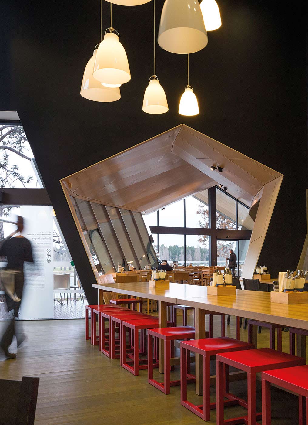 Part of the interior of the new Museum Cafe.