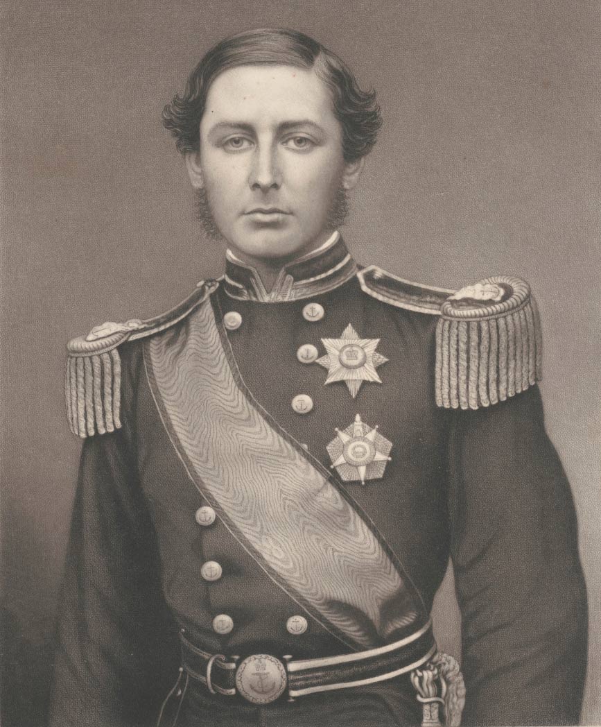 studio photo of youngish man wearing naval uniform