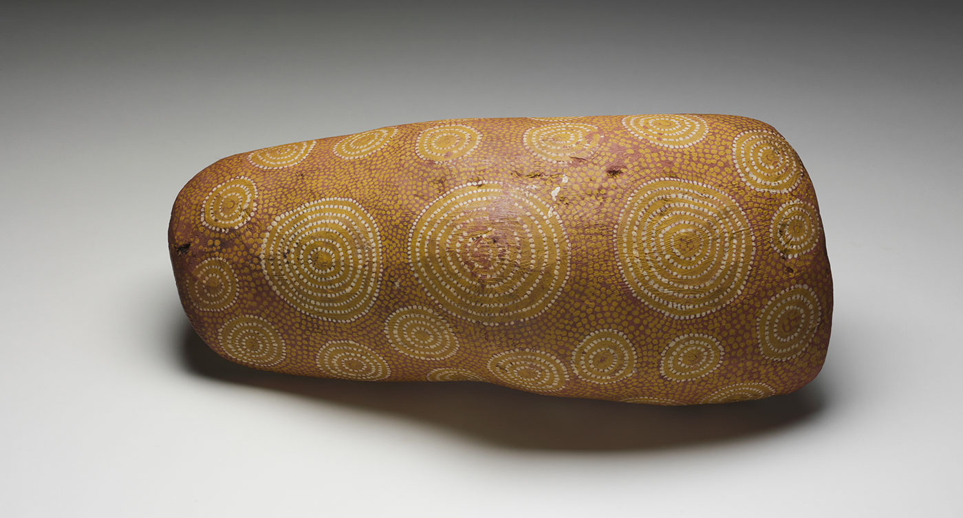 Container about 1978 made by Yala Yala Gibbs Tjungurrayi. - click to view larger image