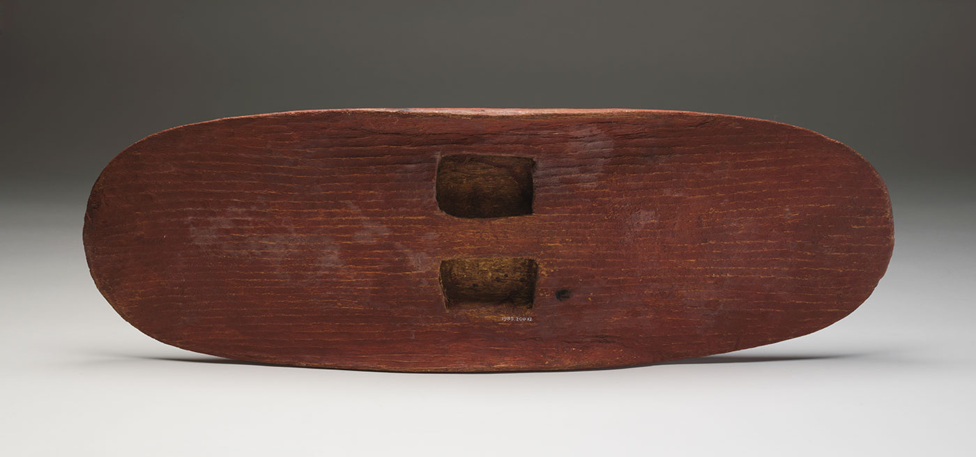 Old Man Dreaming shield 1972 by Uta Uta (Wuta Wuta) Tjangala. - click to view larger image