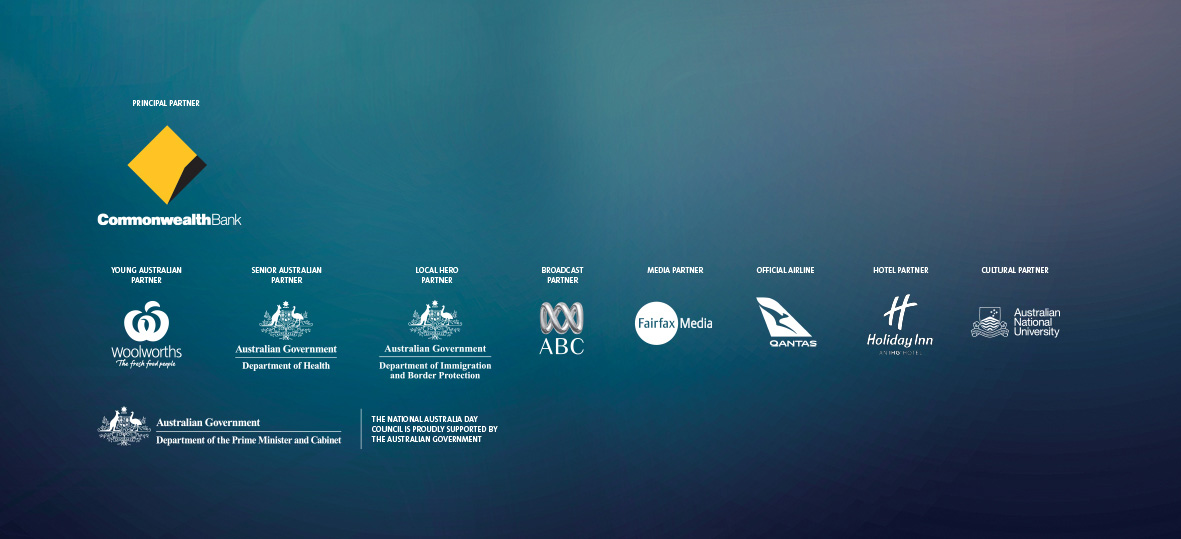 Logos representing supporters of the Australian of the Year Awards 2018