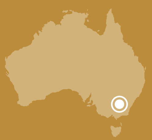 A map of Australia indicating the location of Inland New South Wales. - click to view larger image