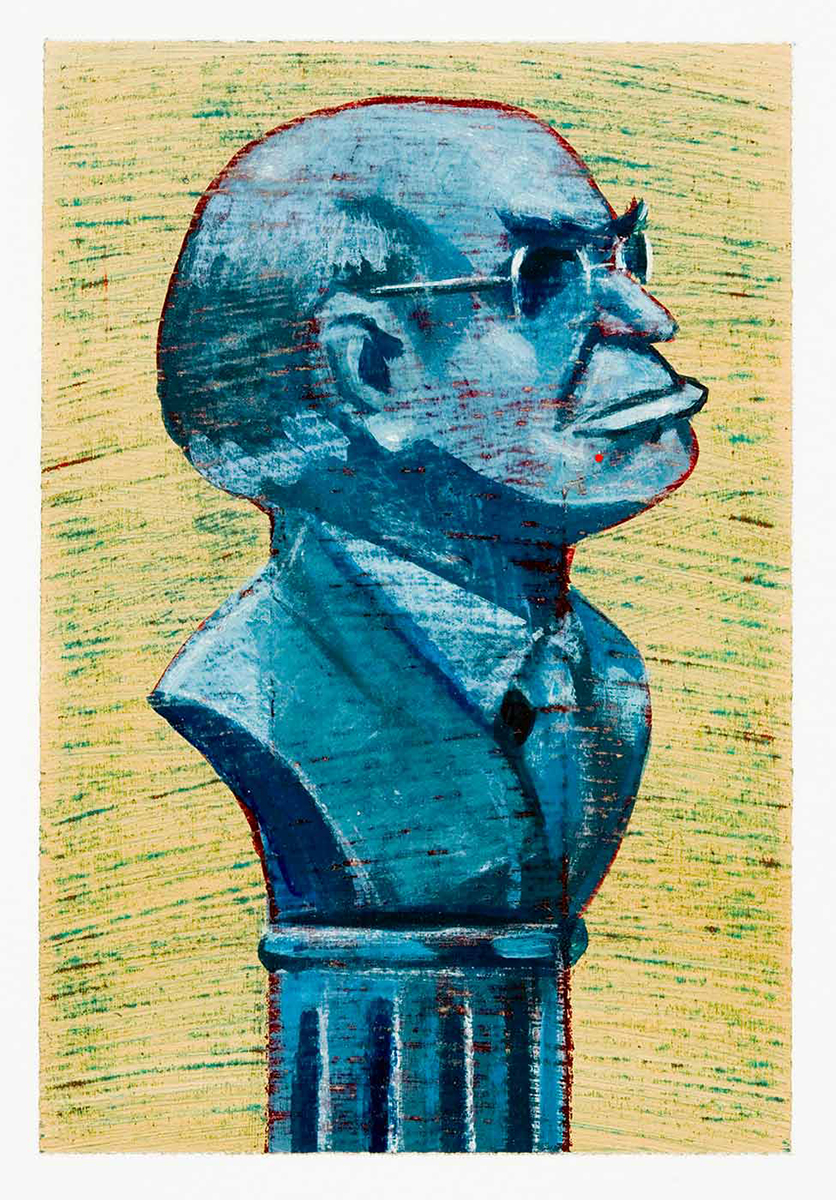 Cartoon of statue of Prime Minister John Howard - click to view larger image