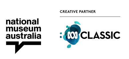 Logo for National Museum of Australia with the text: '20 Years | 2021'; and logo for  ABC Classic.