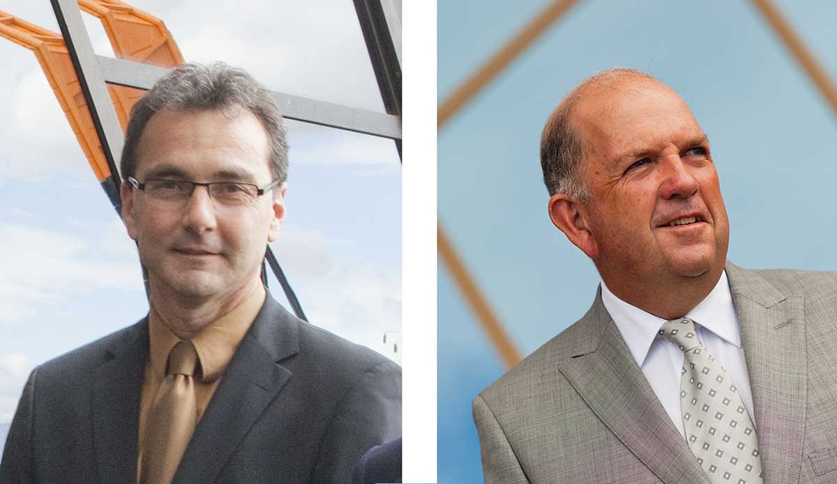 Portraits of Mathew Trinca, left, and Graham Smith, right.