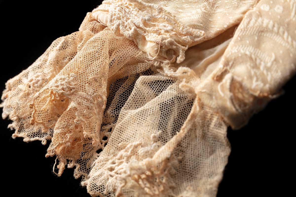 Detail of a lace cuff. - click to view larger image