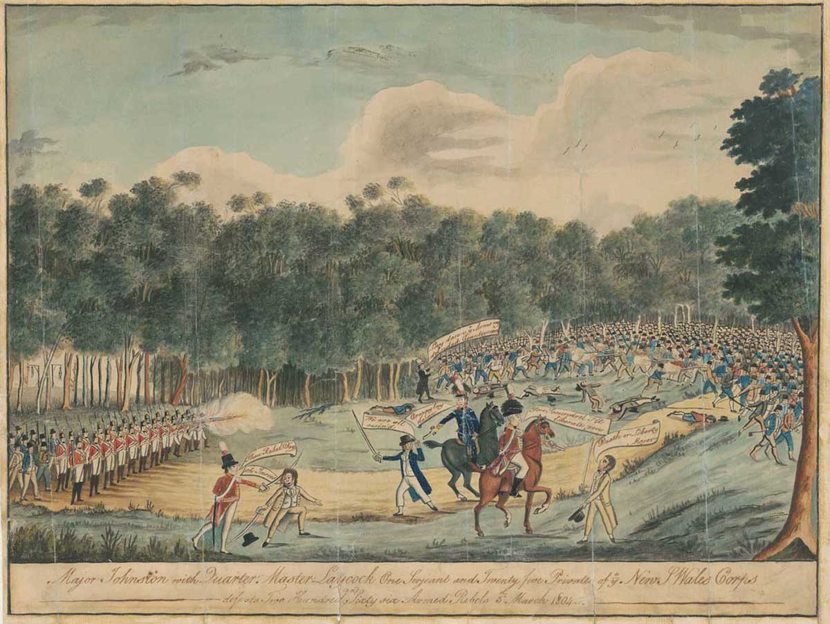 Illustration of a battle scene.