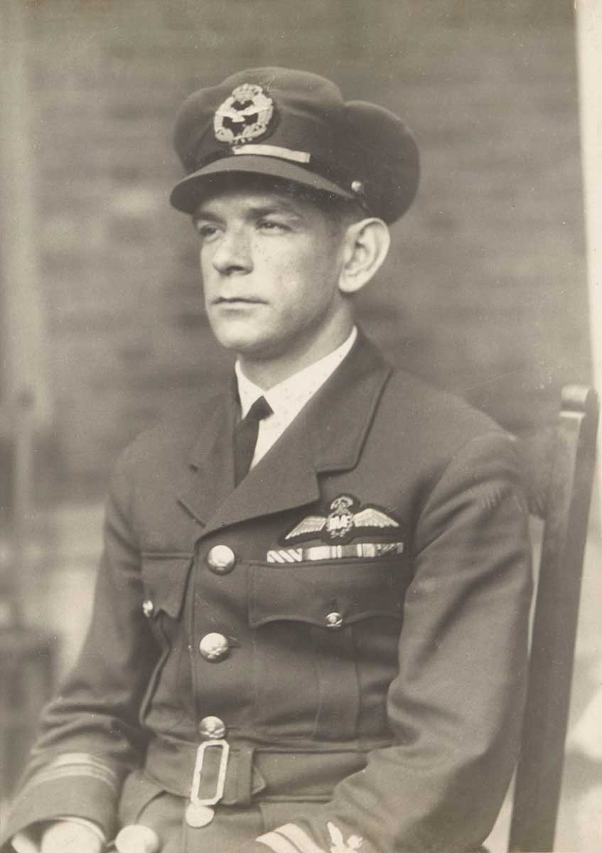 A black and white photograph of Charles Ulm in his RAAF uniform.