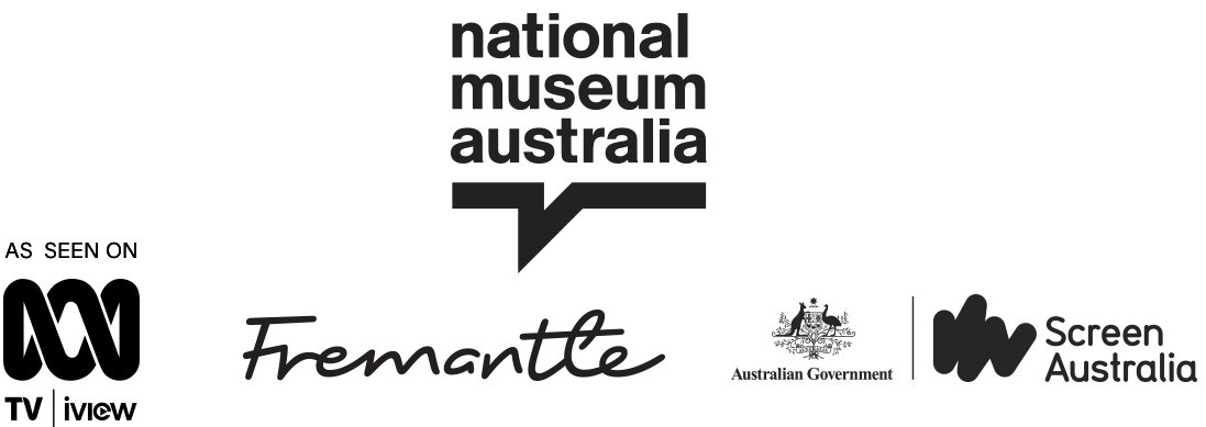 Logos for National Museum of Australia, ABC, Fremantle Media and Screen Australia