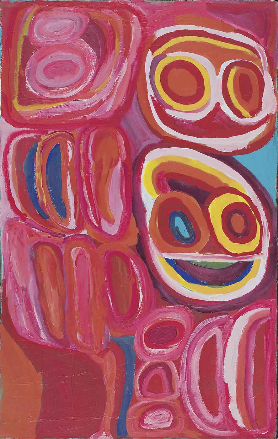 Sunday Well 2008 by Dadda Samson, Martumili Artists. Acrylic on canvas. - click to view larger image