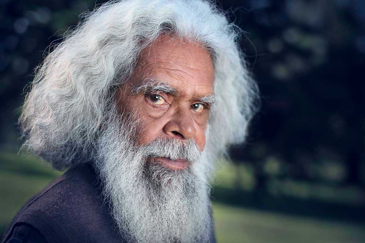 Studio portrait photograph of Jack Charles. - click to view larger image