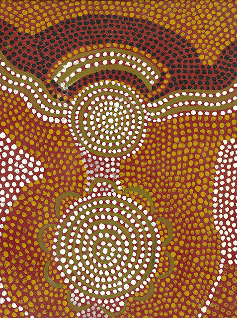 Carpet Snake Dreaming by Toby Brown Tjampitjinpa.