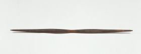 Bow made of yew wood, narrow in the middle and ends.
