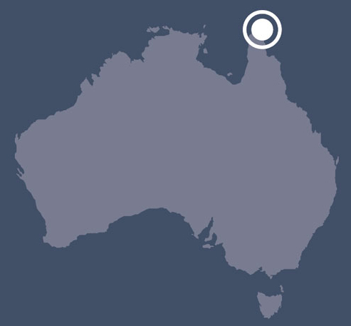 A map of Australia showing the location of Somerset, Queensland. - click to view larger image