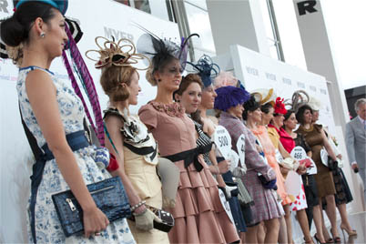 Contestants in the 2010 Myer Fashions on the Field competition