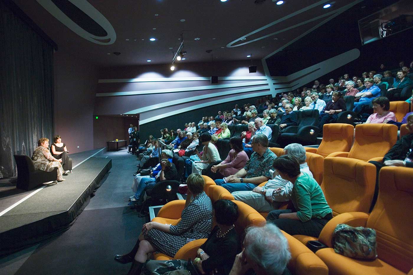 A view of the inside of the Visions Theatre.